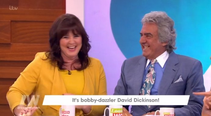 loosewomen's tweet photo. PRANKED!!!!! @NolanColeen got @clbleakley @StaceySolomon &amp; @IamSairaKhan good and proper today. Thank you David @NameYourPrice 😂😂😂 https://t.co/pxTd03wDkj