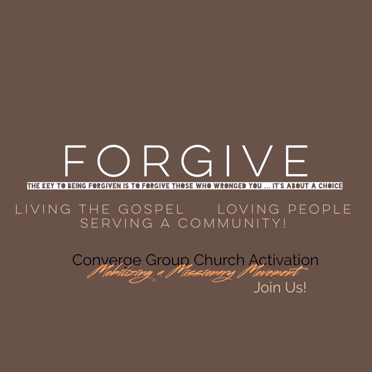 DavidABennett's tweet photo. Forgiveness is powerful when extended and withheld, we get to share the good news Jesus forgives and empowers us to do the same. #joinuscg https://t.co/yG288c1aWL