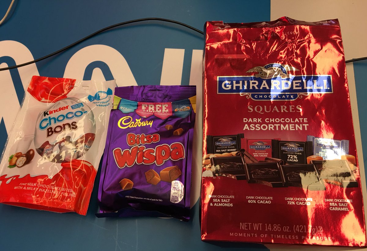 leezeltanglao's tweet photo. This is the way to start a week! Thank you @Pat_Gillespie @ahiza_garcia #mondaymotivation #chocobons #bitsawispa #ghirardelli #chocolate https://t.co/ApERwPsNzv