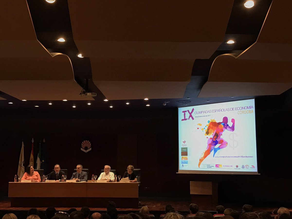 Inauguración de las IX Olimpiadas Españolas de Economía, 26-28 Junio Córdoba