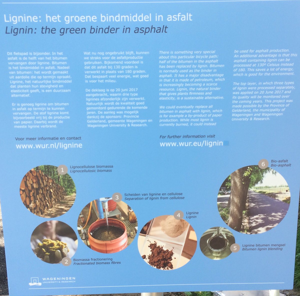 Vandaag is het eerste #lignine fietspad van Nederland geopend. Volledig volgens de visie van <a href="/Roelofsgroep/">Roelofs</a> #bioasfalt #wur #circulair