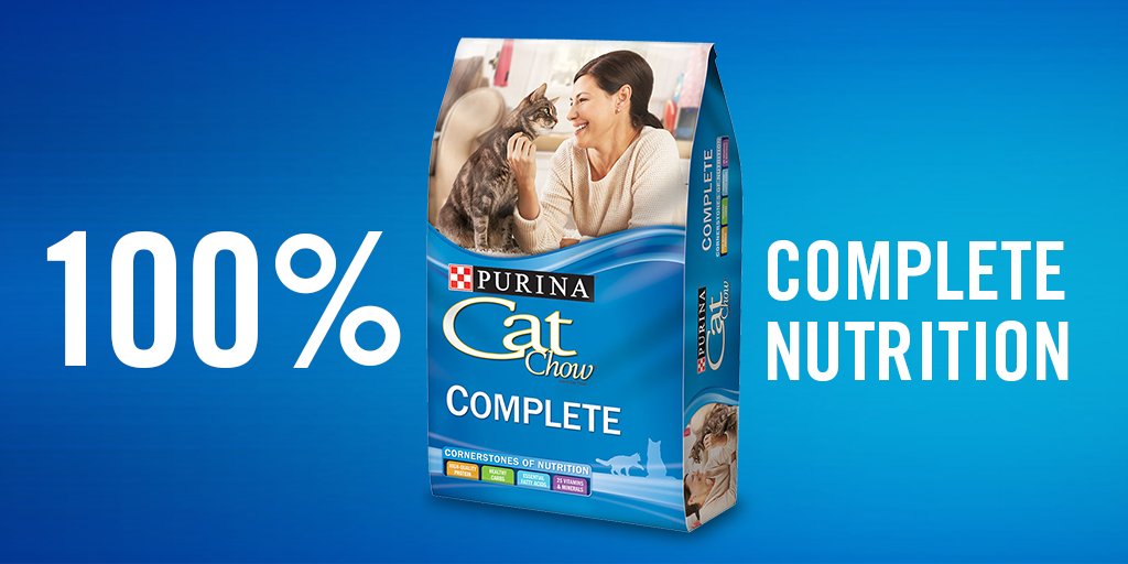 PurinaCatChow's tweet photo. Everything 👏 your 👏 cat 👏 needs! Give her 100% complete &amp; balanced nutrition with Purina Cat Chow Complete. https://t.co/pzAOjxqpbx https://t.co/RaDwCe1u5s