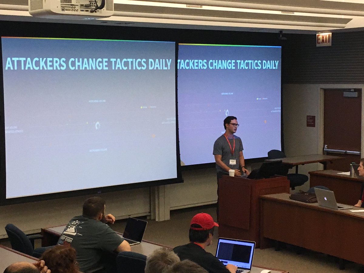 CoderConference's tweet image. @MRoytman presented &quot;Mr. Human - Security from an Attacker&quot; in the #BigData track. Cool session! #coderconference