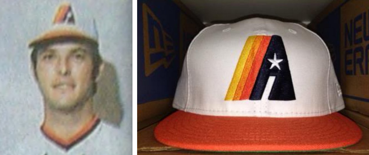 Paul Lukas on X: Reproduction of cap shown in Astros rainbow prototype  uni.  / X