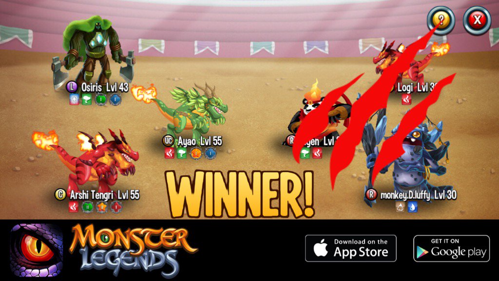I rule at the Monster Legends Arena! If you dare to challenge me, start collecting monsters! m.onelink.me/8651e4be