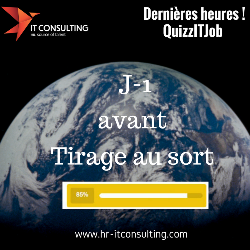 happITalent's tweet photo. [QuizzITJob] dernières heures pour jouer et tenter votre chance ! https://t.co/woCv9SRdzk #QuizzIT #IT #Tech #culture #HappITalent https://t.co/XFqarbHySk