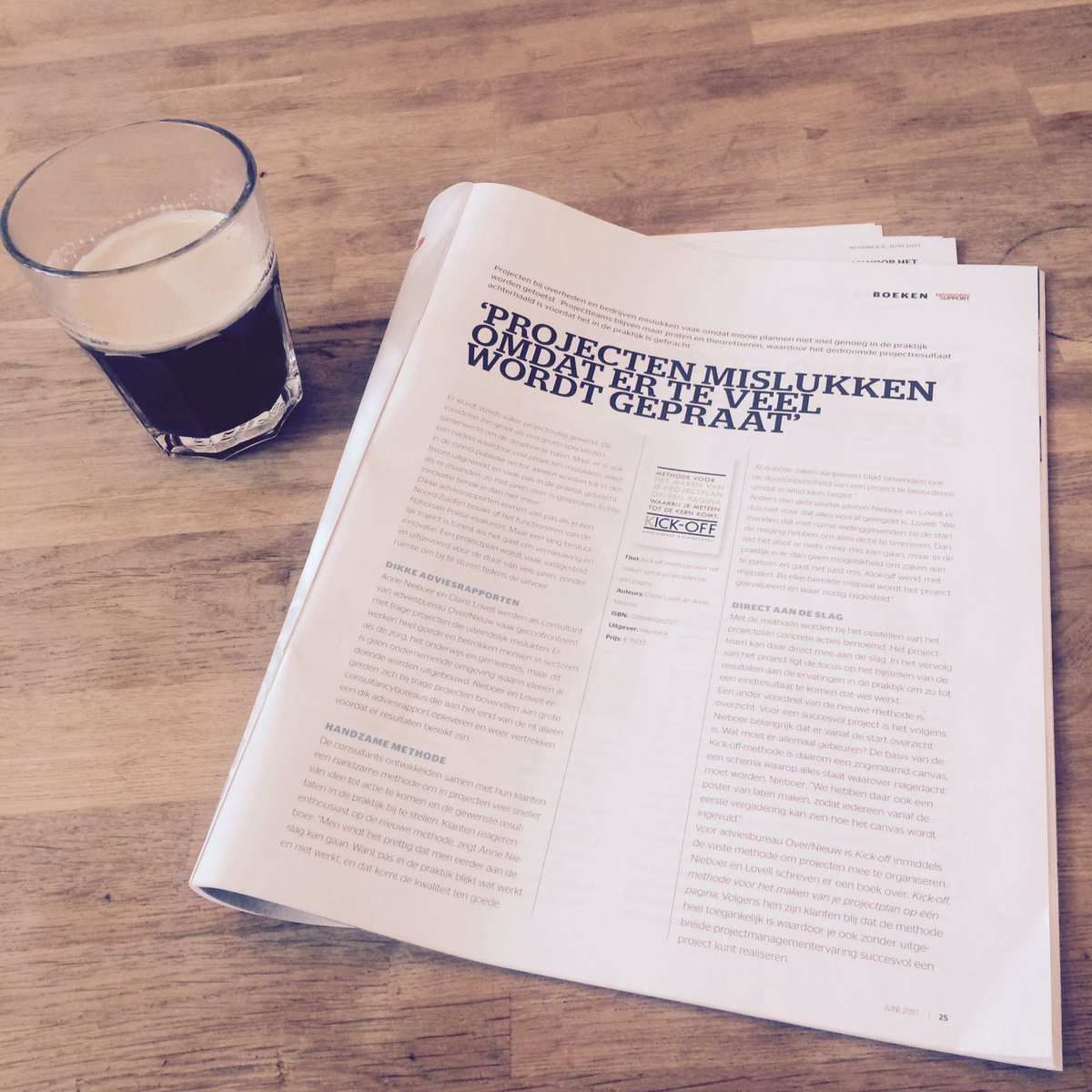 Bedankt <a href="/ManagemSupport/">Management Support</a> voor het leuke artikel over ons boek Kick-Off! 📖
#lezen #methode #projectplan