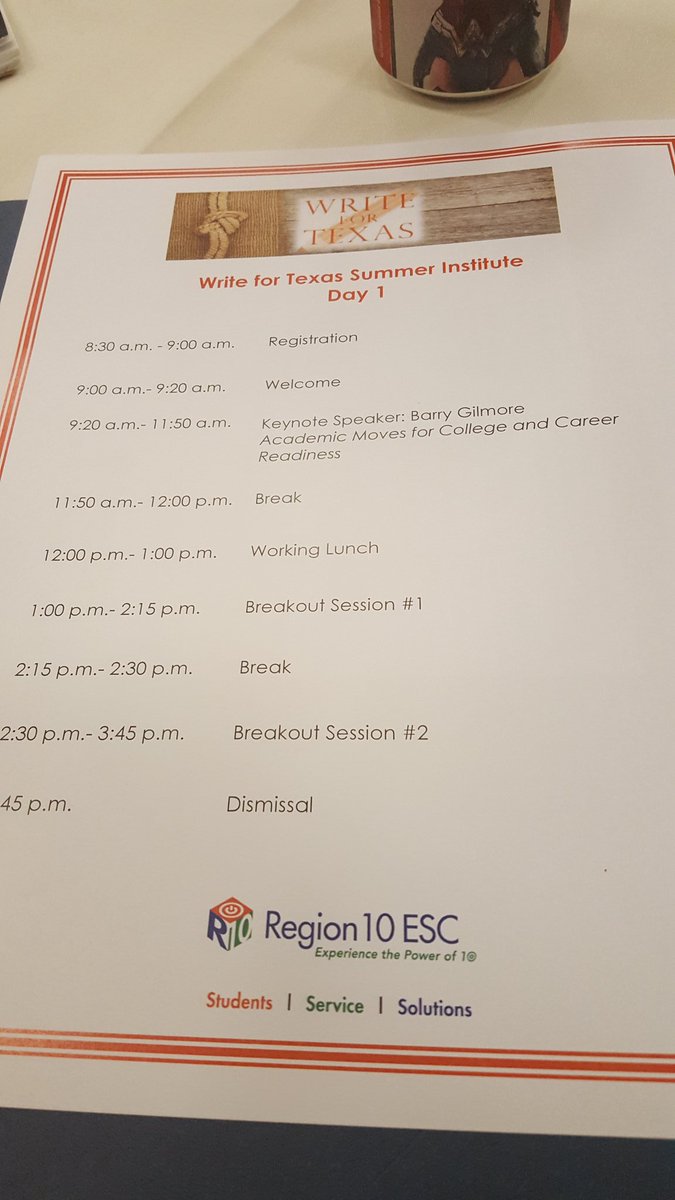 TeachHarvey's tweet photo. #region10 #teacherlife #writefortexas #day1 https://t.co/luVD59C2Bd