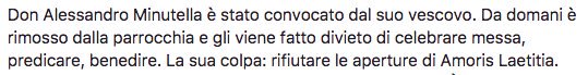 "Pogrom" ecclesiastici: sospeso a divinis il "leone" Don Minutella, difensore della vera chiesa...E' la "strana Chiesa" della Emmerick