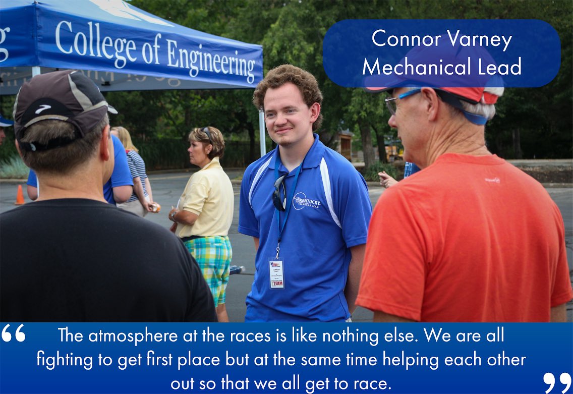 To kick off our #MeetTheLeads , we have our Mechanical Lead Connor. Read  more about him here: bit.ly/2sdEEkZ
