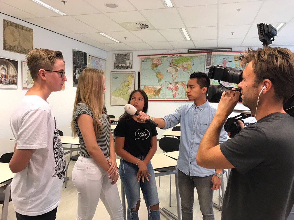 Vandaag <a href="/NOS/">NOS</a> op bezoek check mening onze leerlingen over hun vervolg studiekeuze #mbo en ambities #arbeidsmarkt