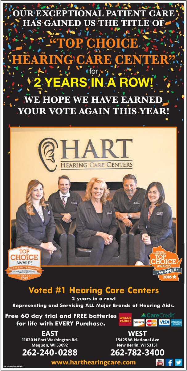 HartHearing's tweet photo. Vote us #1 Hearing Care Center again this year by clicking the link below:

https://t.co/42OI0YjEPt https://t.co/rXK7S6Wmjj