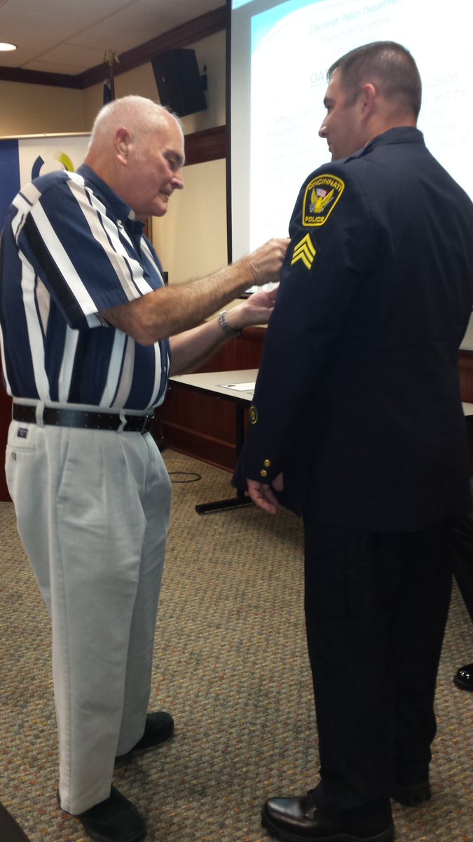 Cincinnati Police Department On Twitter Congrats To Sgt Jeff Zucker Pinned By His Father Retired Cpd Officer Zucker Who Served 33 Yrs Sgt Zucker Received His Dad S Badge Number Https T Co A0jjr6evxd