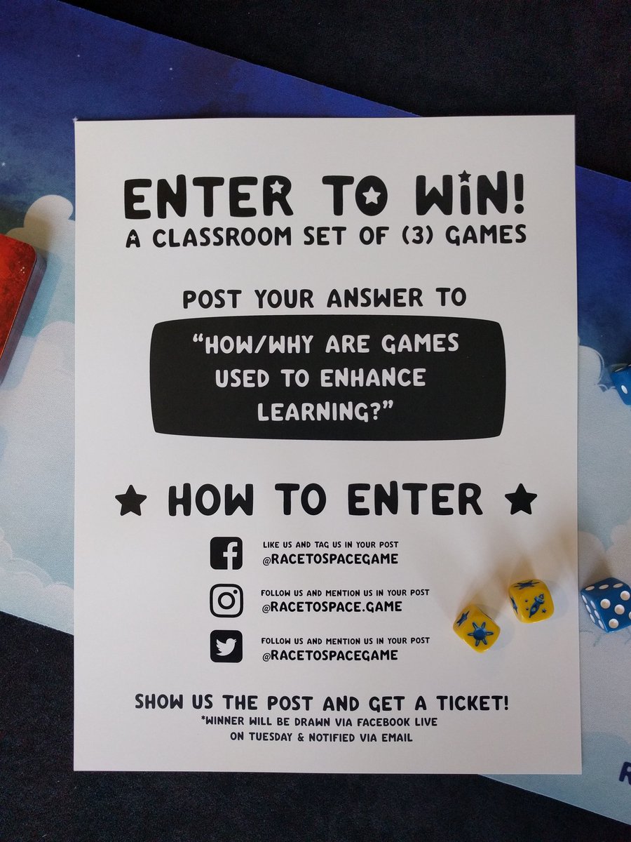 RaceToSpaceGame's tweet photo. #ICCTX enter to win a classroom set of games! Come by our booth #free games! #racetospace https://t.co/PLS4dR2ocI