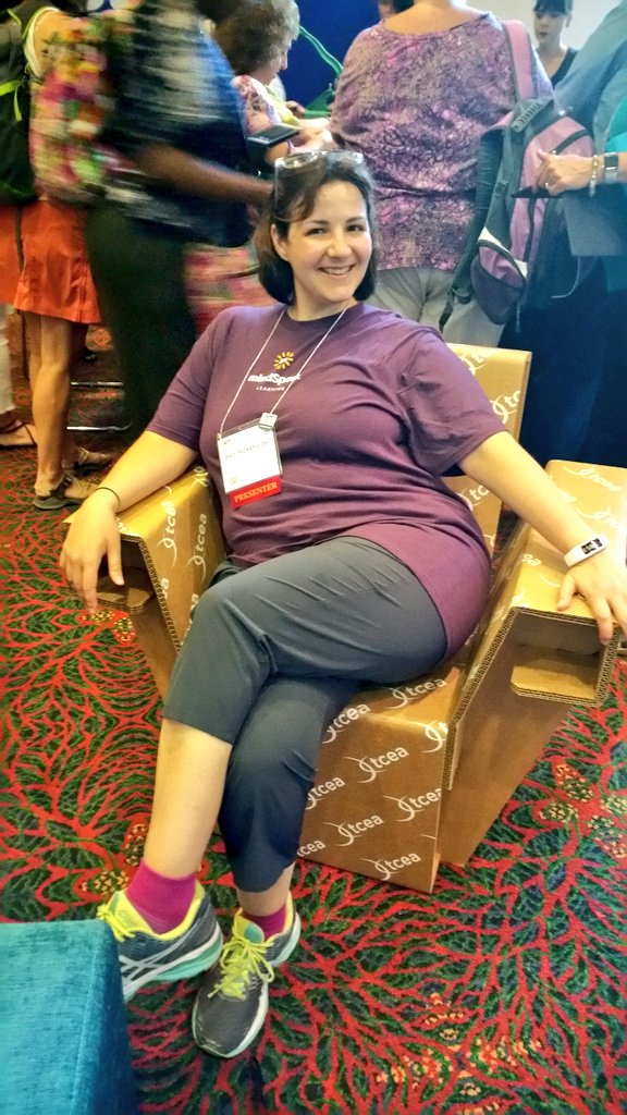 SmileyDudeEDU's tweet image. Wow! Who knew cardboard was this  comfortable!  Chillin&apos; with @bmossholder.Living the life! #edtechlearning #isteadventures @StewartStarsEDU