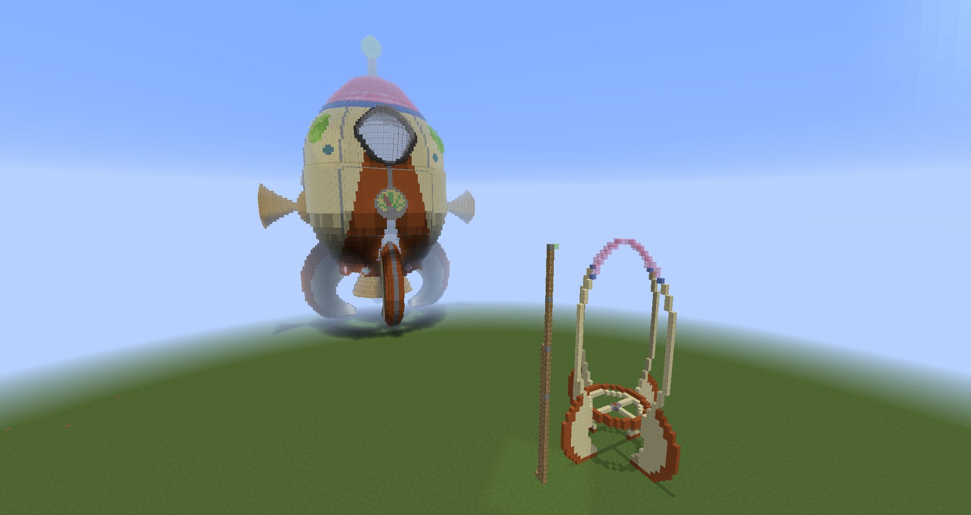 霧島ゆい Sur Twitter ピクミンのドルフィン号をアイロンビーズで作ってみよかなーと思い立ち 以前に作ったドルフィン号を元に1 3にスケールダウン 奥の大きなモデルは縦150ブロックほど Minecraft ピクミン T Co Ubsyr1ei0f Twitter