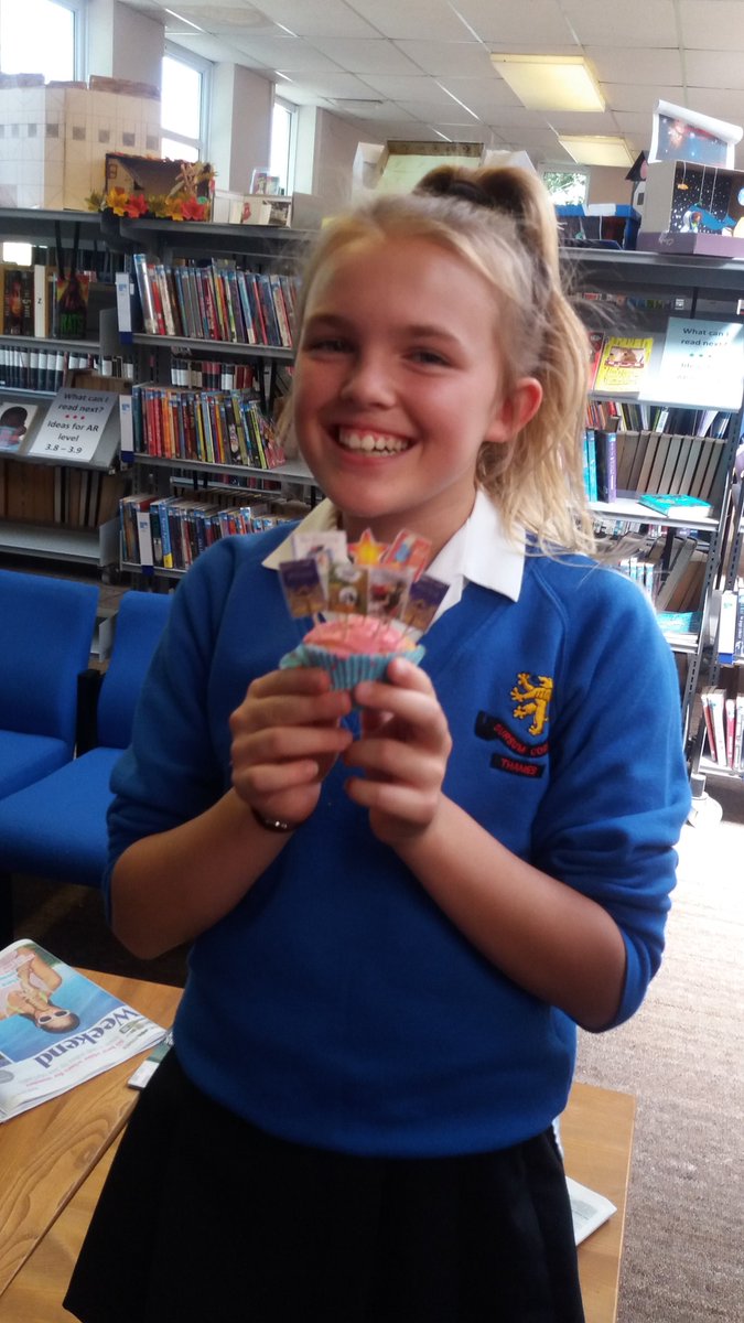 PiggottLibrary's tweet image. Belated Greenaway party today for Year 7 class. Ben and Georgia particularly enjoyed the home-made cakes.