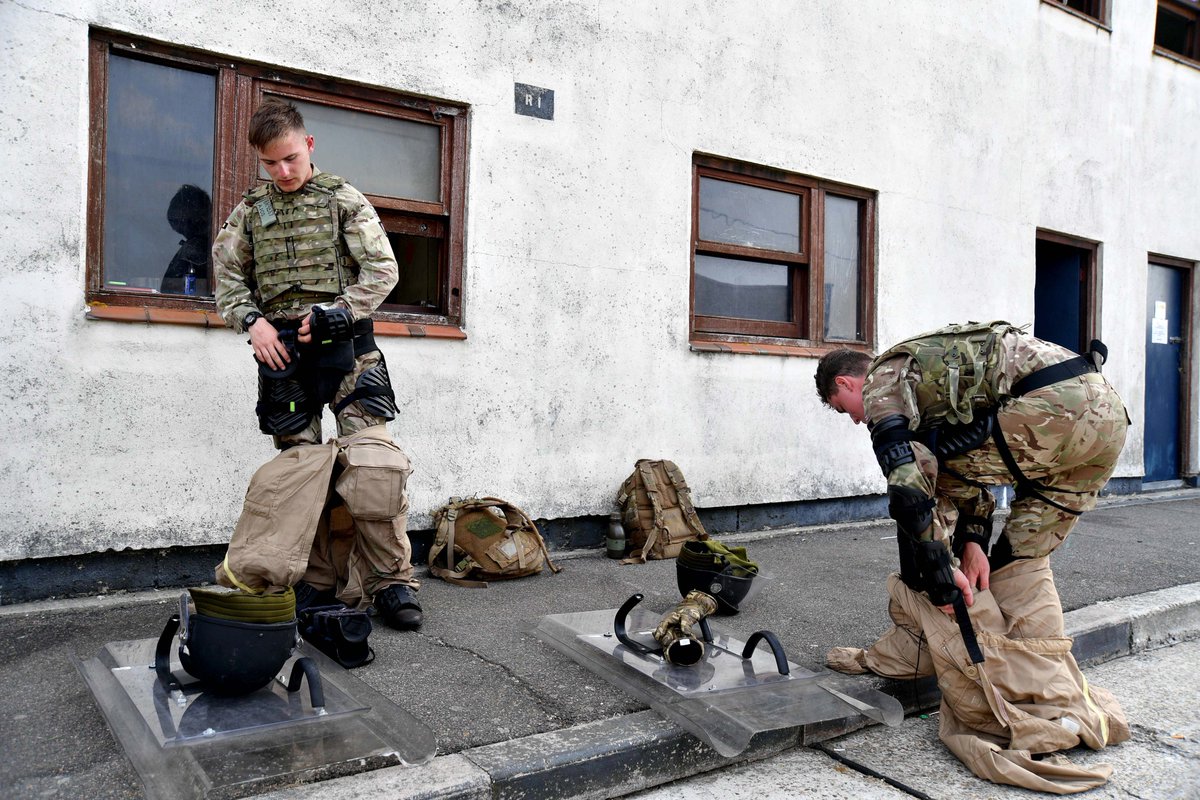 BritishArmy's tweet photo. Troops from 2nd Battalion of The Royal Anglian Regiment prepare for deployment to Cyprus, with Public Order Training at Lydd Training Area https://t.co/mIf5niBe5S