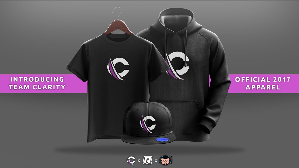 RevizeCo's tweet image. Introducing @TeamClarityGG Logo Apparel Line! Designs by @StarkHD_ and sold exclusively @RevizeCo