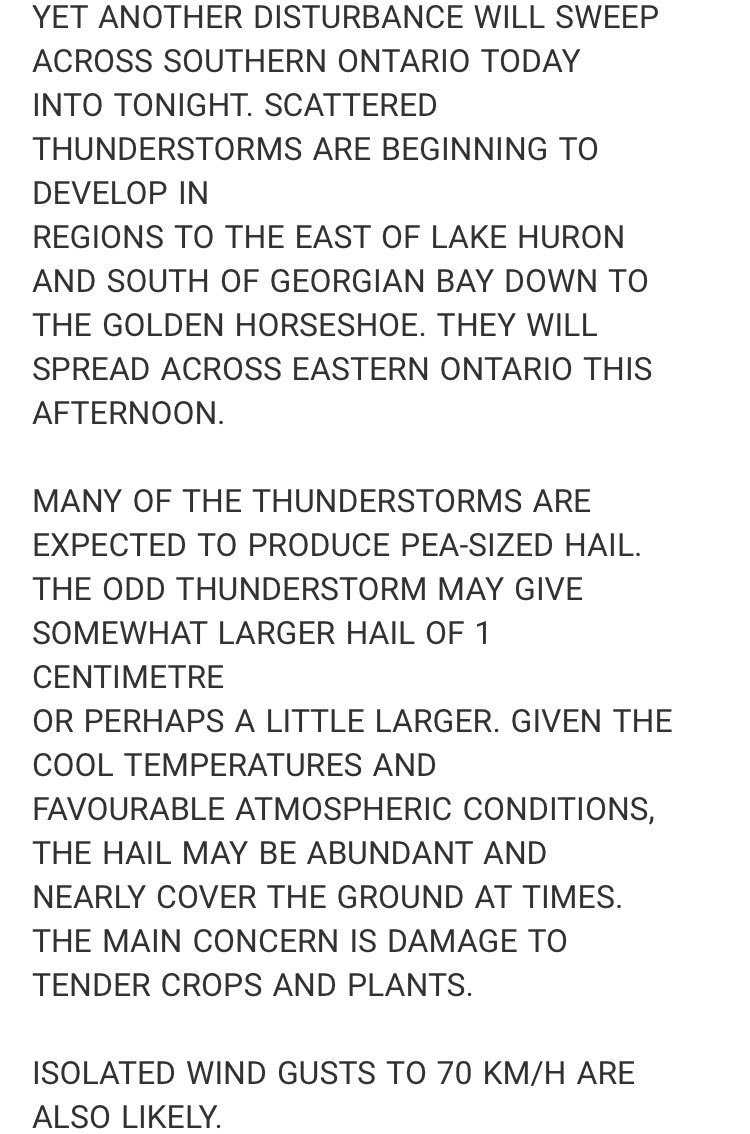vaughanweather's tweet photo. Already unsettled, special weather statement in effect from Environmenta Canada fourth much of Srn/Ern Ont #onstorm https://t.co/YvUk27gwMX