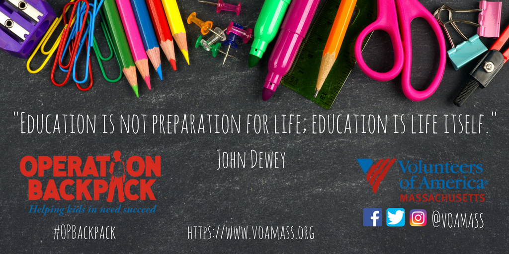 VOAMASS's tweet photo. Some #MondayMotivation and courtesy of education reformer John Dewey...  https://t.co/7lbqj2YFL7  #OPBackpack https://t.co/mm5rzkfjZL