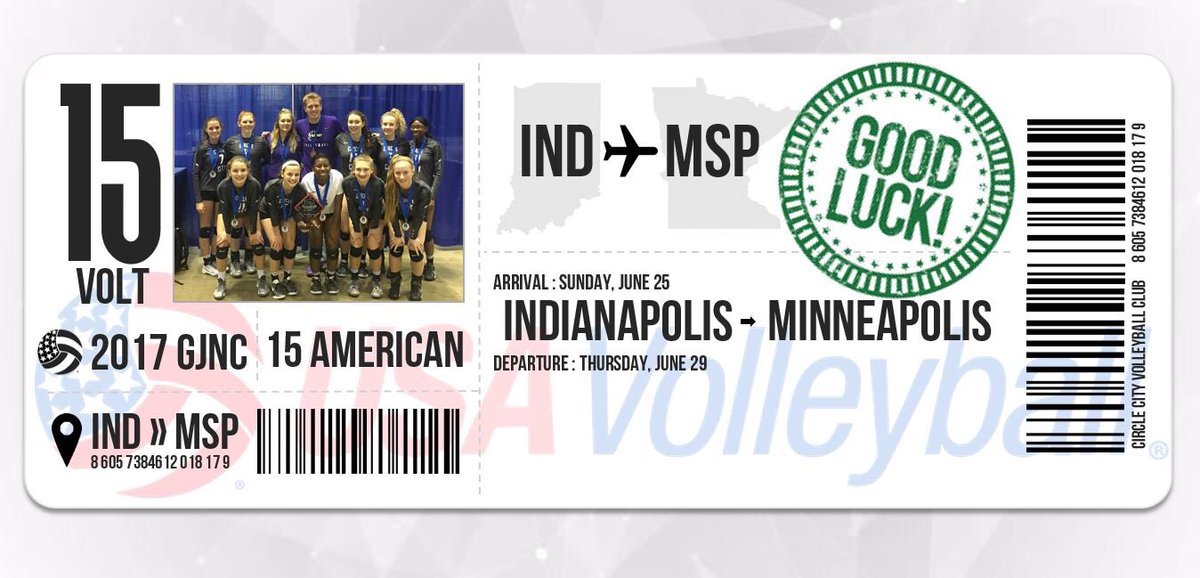 circlecityvbc's tweet photo. 15 Volt is ready for #GJNC in Minneapolis! Let's go, ladies! #ProudToBeUSAV https://t.co/xRKJldLFJC