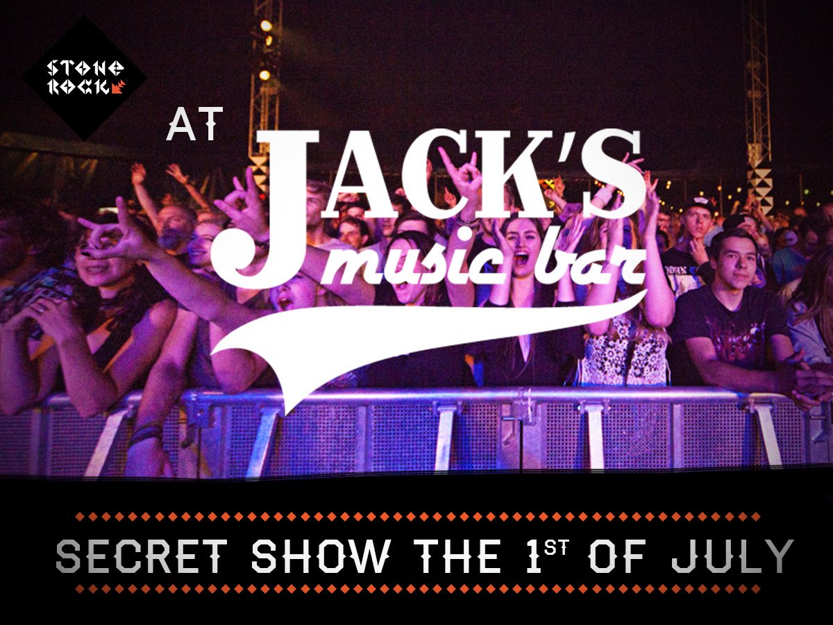 Op zaterdag 1 juli om 0:00 uur geeft een van onze headliners een SPECIAL STONE ROCK SECRET SHOW IN <a href="/jacksmusicbar/">JacksMusicBar</a>! You better be there!