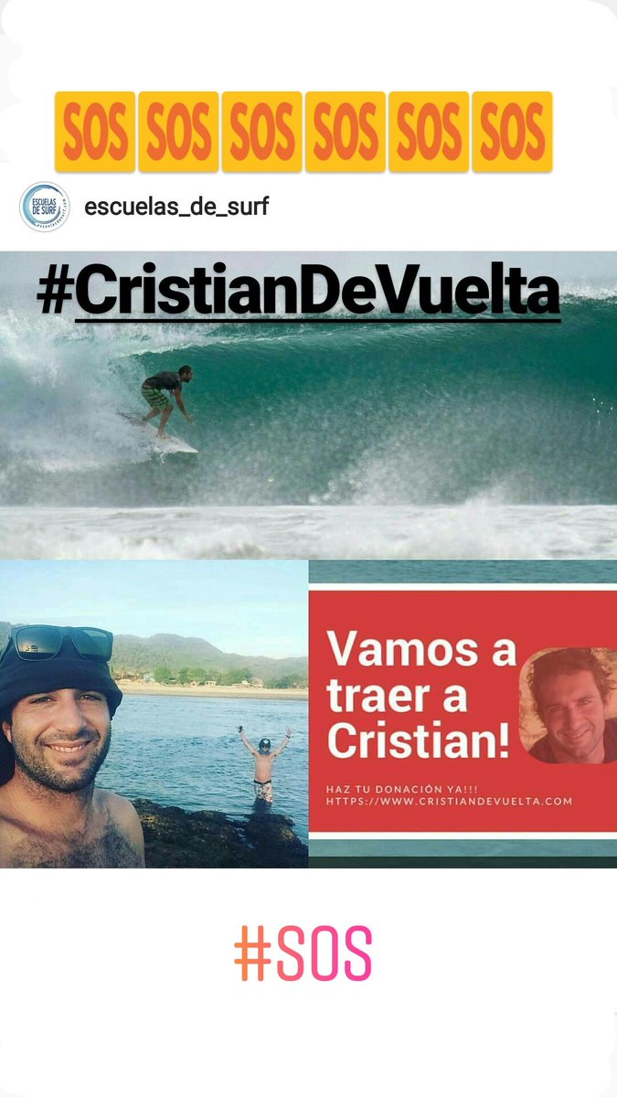 escuelasDsurf's tweet photo. 🆘🆘🆘🆘 #SOS desde https://t.co/NLBnE9NZRb os pedimos colaboración🆘 🇪🇸🌊🏄 Cristian Bosco @gallegoo profesor de #surf de @escueladesurfbuenaonda https://t.co/ITJNNJhNtk