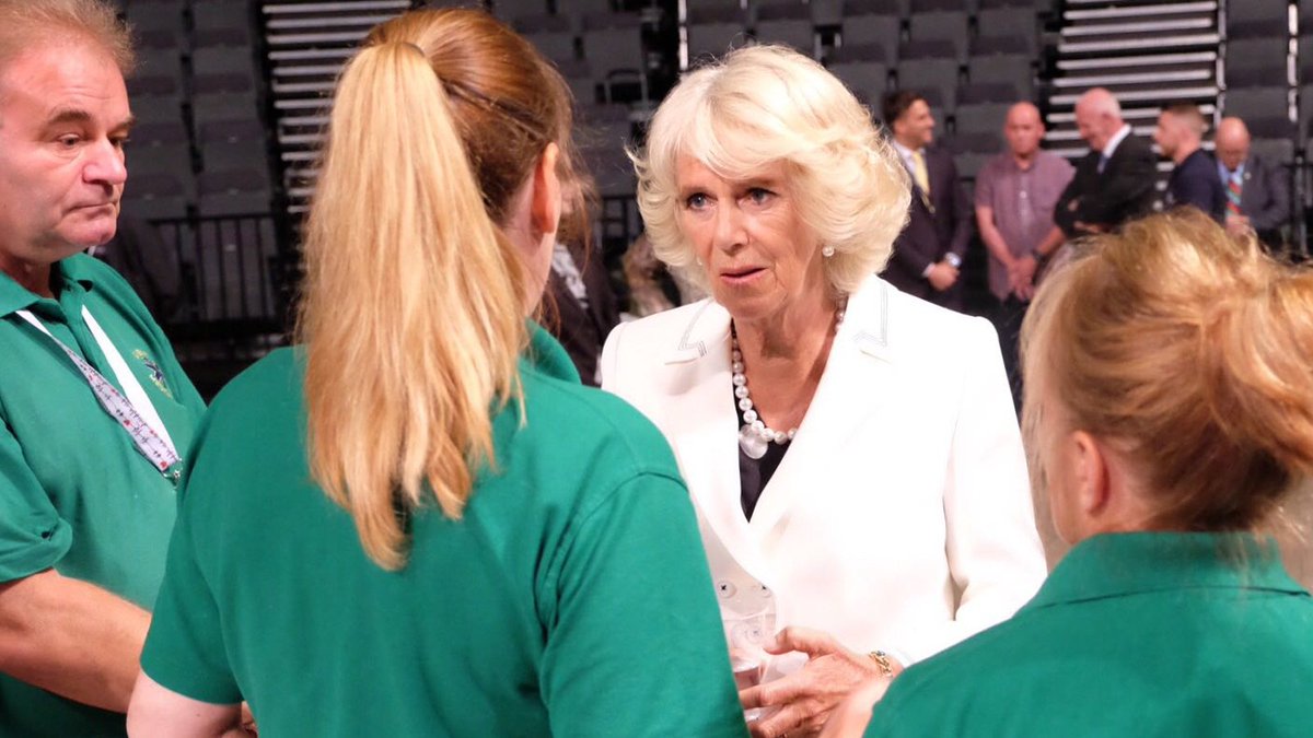 The Prince of Wales and The Duchess of Cornwall meet staff who were first on scene immediately after the Manchester terror attack.