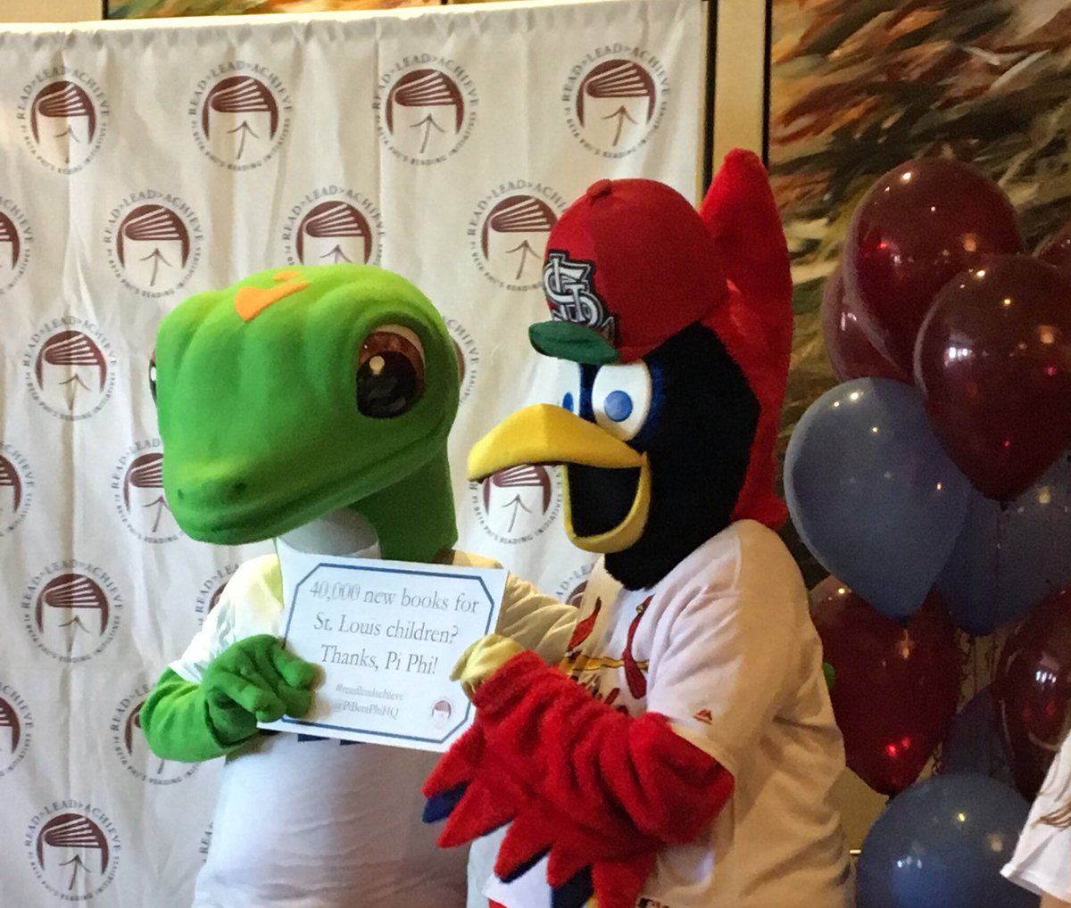 PiPhiNCAC's tweet photo. Thanks for supporting children's literacy &amp; @PiBetaPhiHQ @Cardinals &amp; @GEICO! #PiPhi150 https://t.co/4uFkL4AVn0