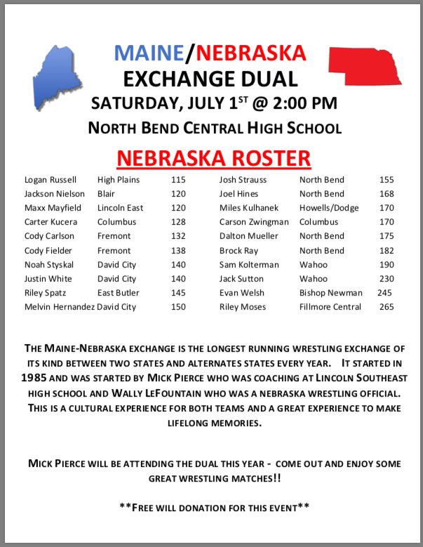 HDjagwrestling's tweet photo. Excited for Miles Kulhanek to compete in the Maine Exchange this Saturday! Should be a great experience on &amp; off the mat. @MilesKulhanwk https://t.co/MXMOrOMKcQ