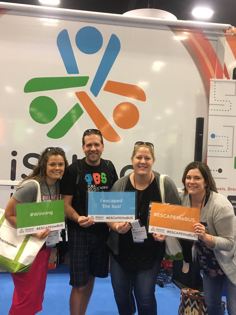 We #EscapedTheBus! That's how #PBSDigitalInnovators roll! @iSchoolAdvocate @treeglitter28 @PontiousAllison @teacherpaulp #ISTE17