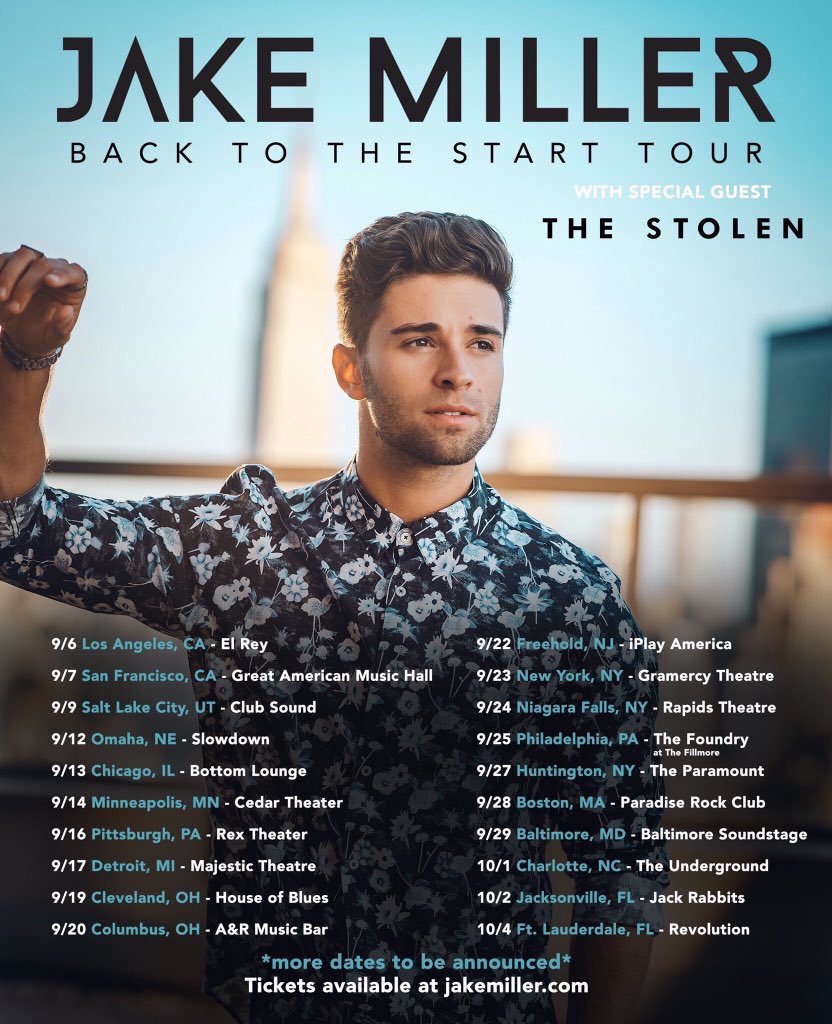 thestolen's tweet image. Stoked to announce we will be out on tour with our homie @jakemiller this September and October. Ticket links coming soon!