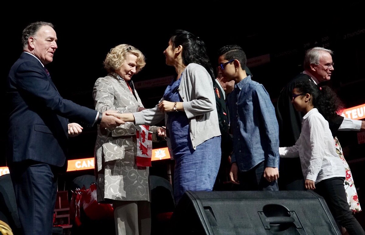 Senators's tweet image. #Sens president and CEO @TomAnselmi helps to welcome 150 new Canadians at a citizenship ceremony this morning at @CdnTireCtr. #Canada150