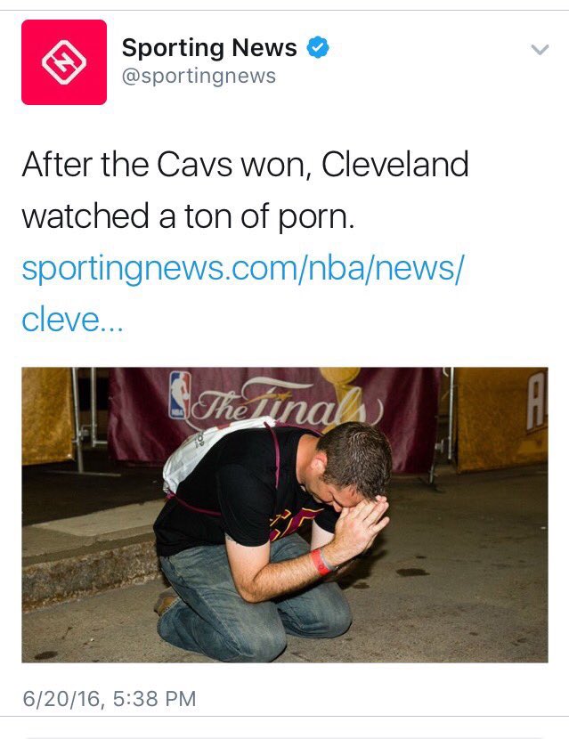 TweetsDummies's tweet image. Congrats Cleveland on watching a ton of porn no matter the circumstances #Loyalty