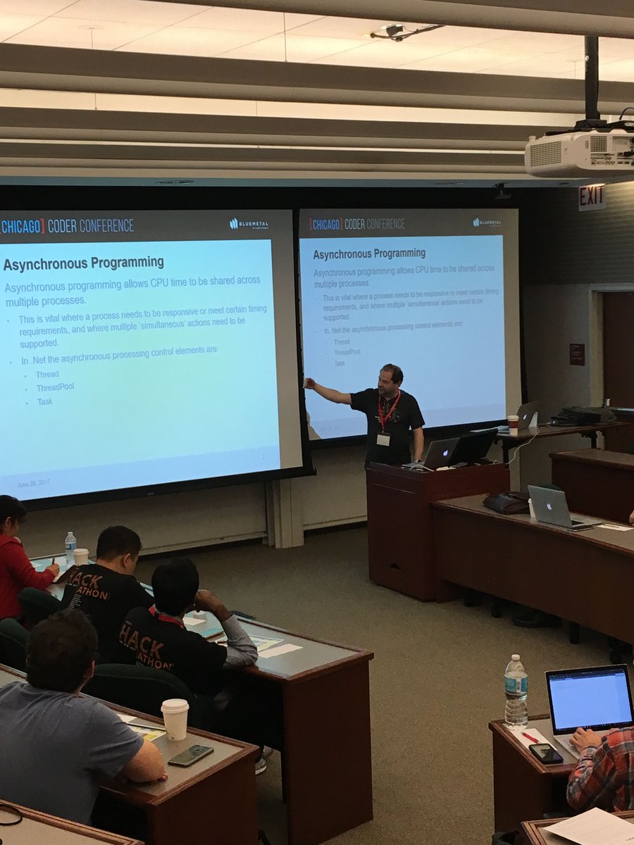 CoderConference's tweet image. David Allen is leading the .Net track sessions with &quot;Demystifying Async-Await&quot; #coderconference #techevents #dotnet