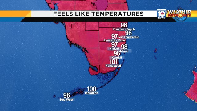 Its a hot one!!! Stay hydrated and watch local10 Meteorologist Julie Durda at noon for more. https://t.co/UOQtFFnMZL