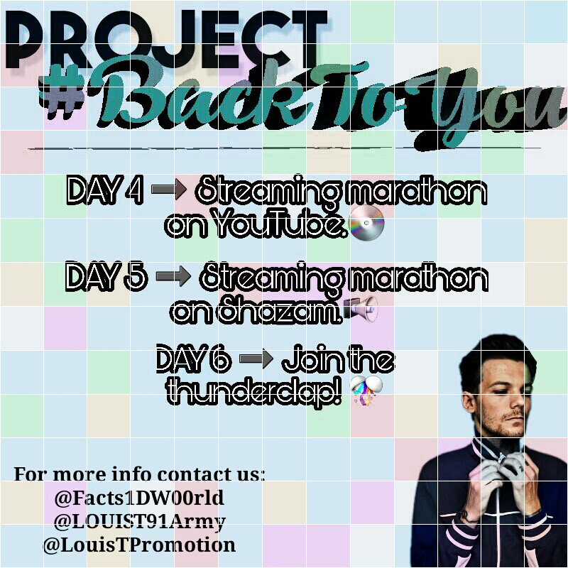 LouisTPromotion's tweet photo. This is our big project in collaboration with @Facts1DW00rld and @LOUIST91Army . Hope you will join us! #ProjectBackToYou #6DaysOfBackToYou https://t.co/71hFKMNJ2I