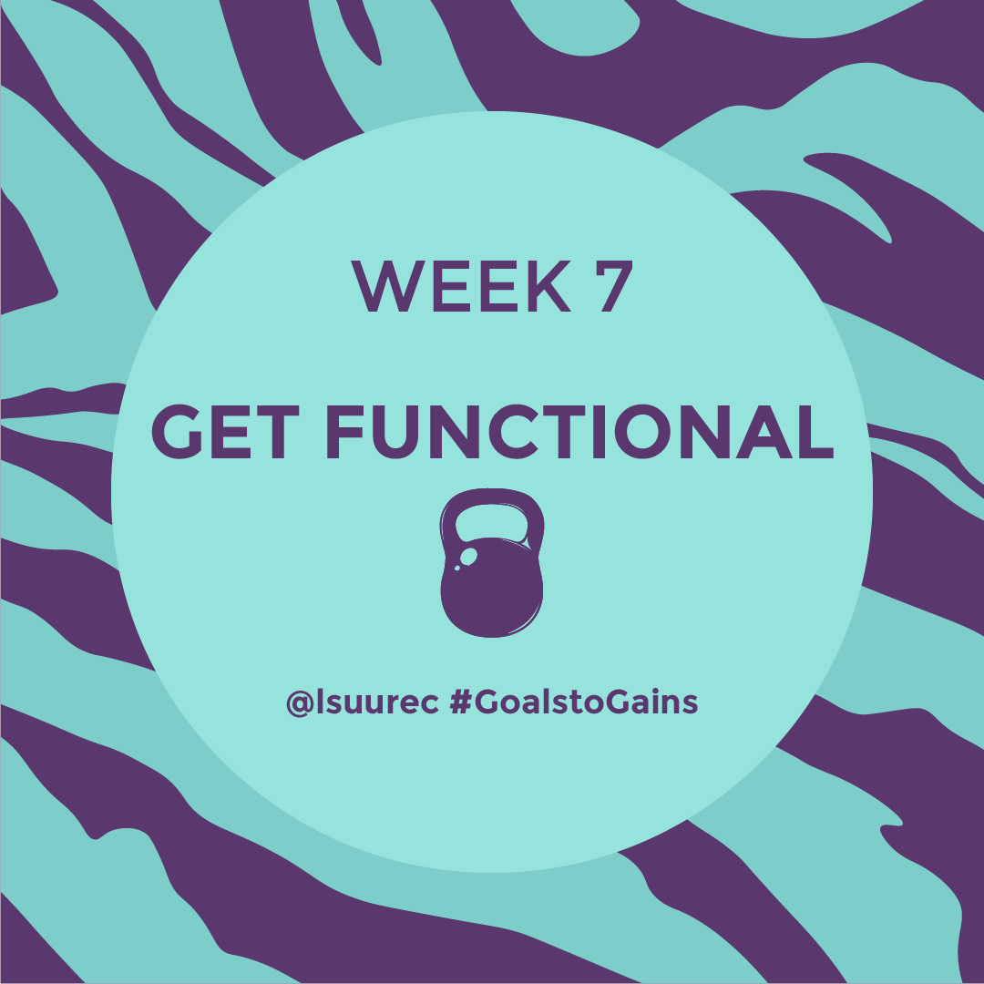 LSUUREC's tweet photo. Let's get functional! Workout in the Functional Training area! Post a pic, tag @lsuurec & #goalstogains https://t.co/7nQNha29K3 https://t.co/26AjYc6baO