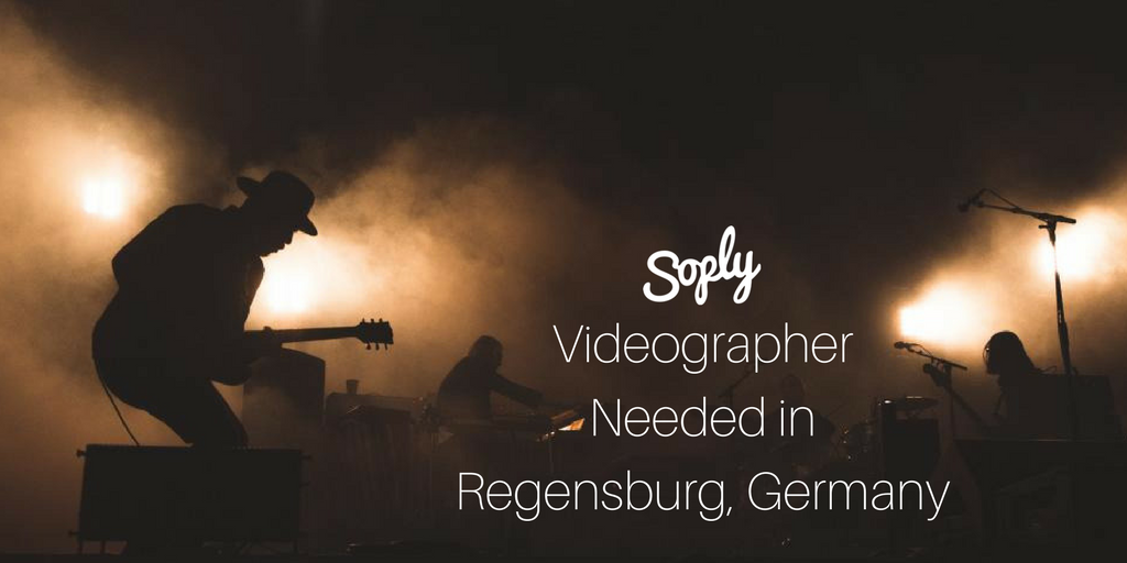 #Videographer needed to record a #concert in #Regensburg #Germany.  See more info and apply for a job here: soply.co/2u8m5zT