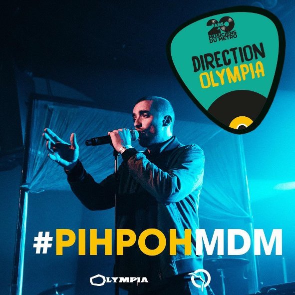 azmelie's tweet photo. Je vote pour #PIHPOHMDM  
#musiciensdumetro #olympia #concert #concours #pihpoh cc @OLYMPIAHALL @GroupeRATP. On a besoin de vos votes ! https://t.co/rDclGBvyXA