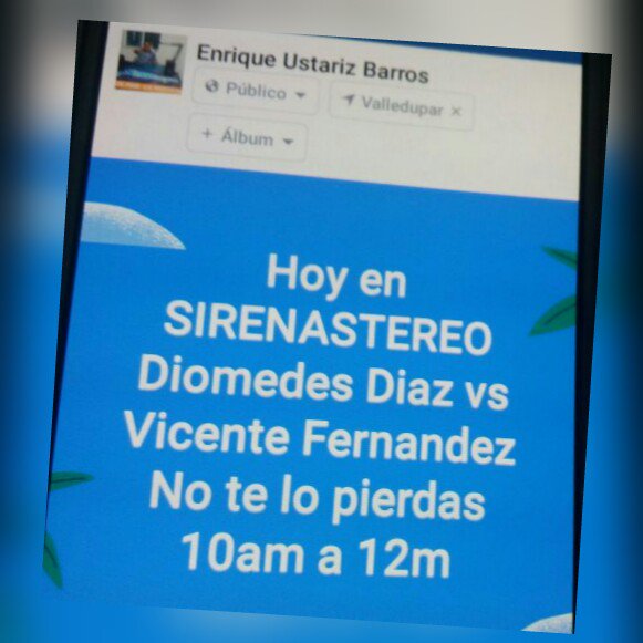 JhordyAlmarales's tweet photo. Los invito a escuchar la emisora virtual  #1 de @Valledupar_Co y el #mundo  https://t.co/T1xCXjaawt  @UstarizEnrique.  

#SiguemeYTeSigo https://t.co/wJqphR1BkV