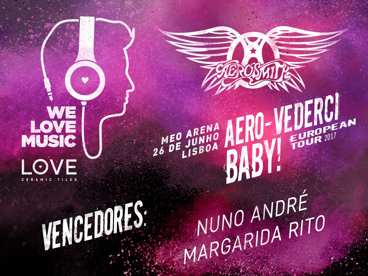 Love__Tiles's tweet photo. Congratulations to Nuno André and Margarida Rito. Thanks to Love Tiles Steven Tyler’s voice and Aerosmith songs are waiting for you! https://t.co/hGc7GyuLA2