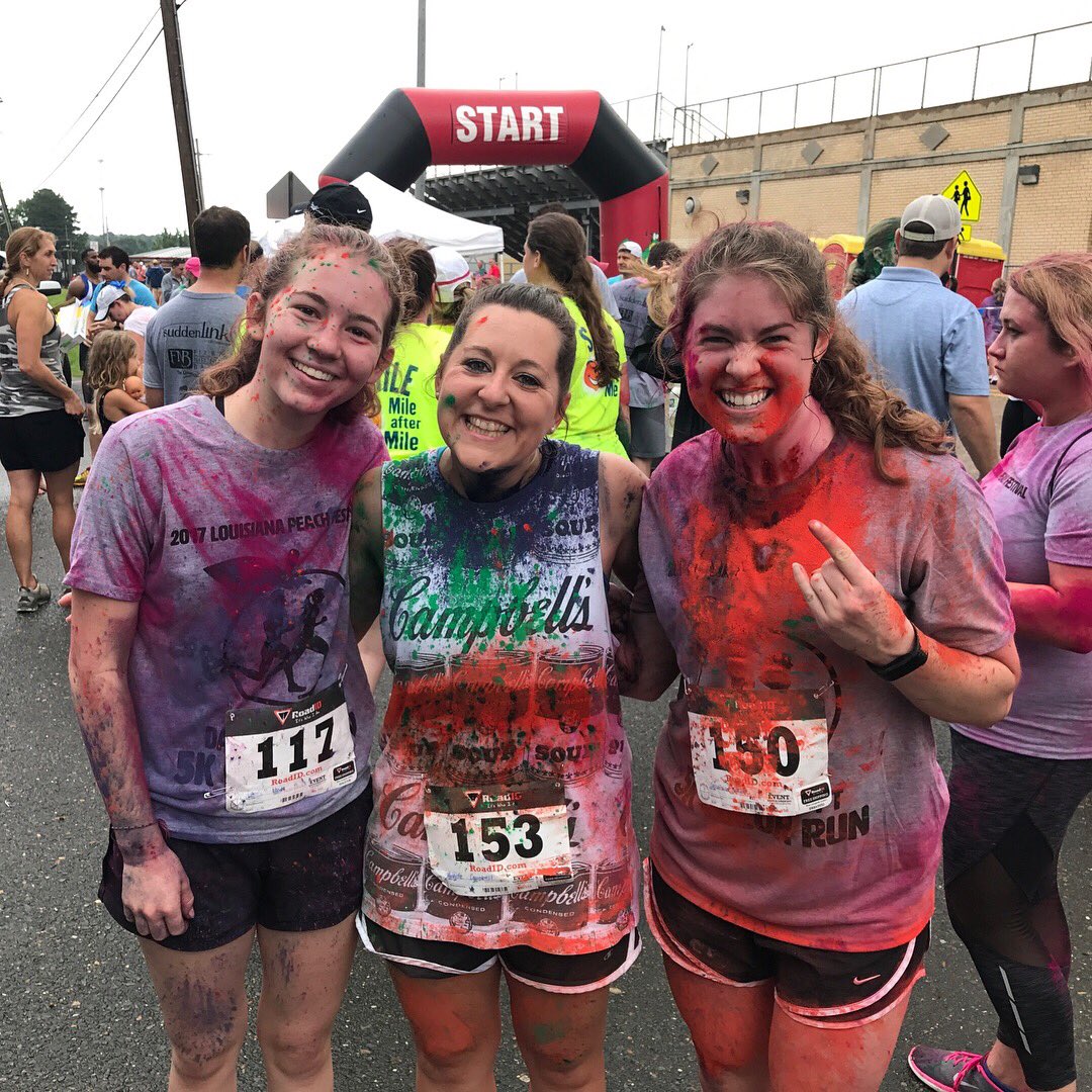 AngelleAimee's tweet photo. Thanks @rachelgremie, Linda &amp; Ryan for being friends &amp; encouragers for my First Color Run during #peachfest17! https://t.co/SEfPYpr2hE