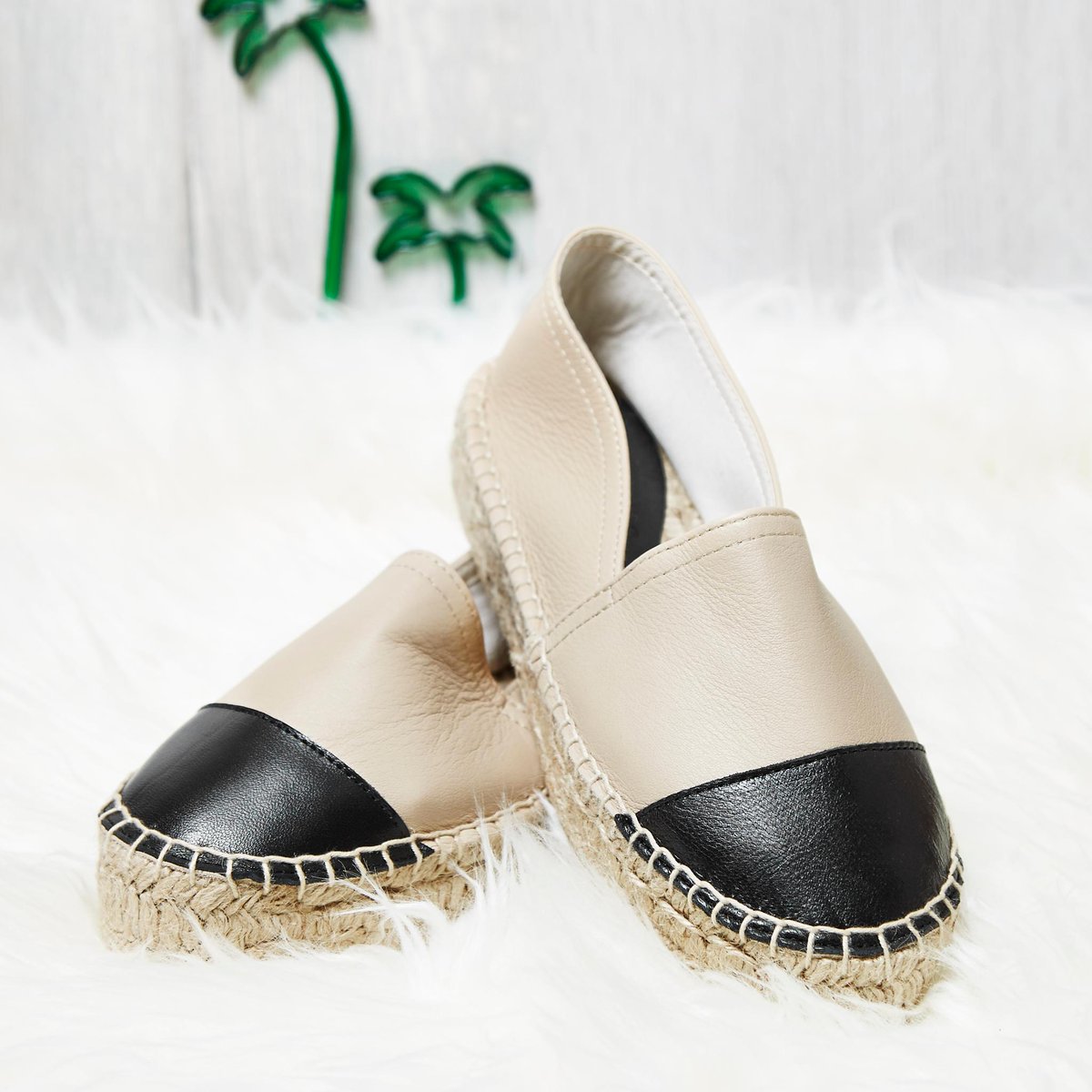 office leather espadrilles