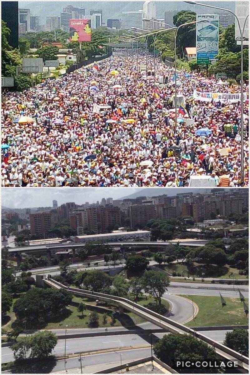 MariaAlesiaSosa's tweet photo. Cuando convocan a llenar la calle, se llena. Cuando convocan a vaciarla, se vacía. Venezuela está hablando al unísono por su libertad https://t.co/RtfAZmIhLJ