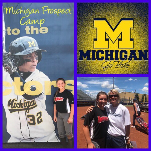 FLImpact18U's tweet photo. #Jay77 had fun learning @umichsoftball Prospect Camp last week! TY Coach Hutchins, Coach Tholl & Coach Brundage! #GoImpact #makeadifference https://t.co/9XlQFHBASg
