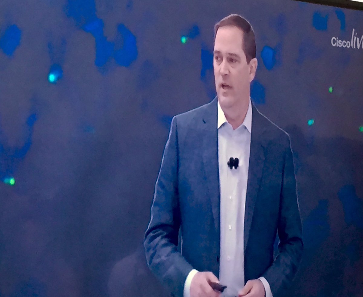 CelineSchmidek's tweet photo. Exponential intelligence at the edge. The secure intelligent network to #digitizemanufacturing @CiscoMFG #CLUS17 https://t.co/FrXhBQRi9g