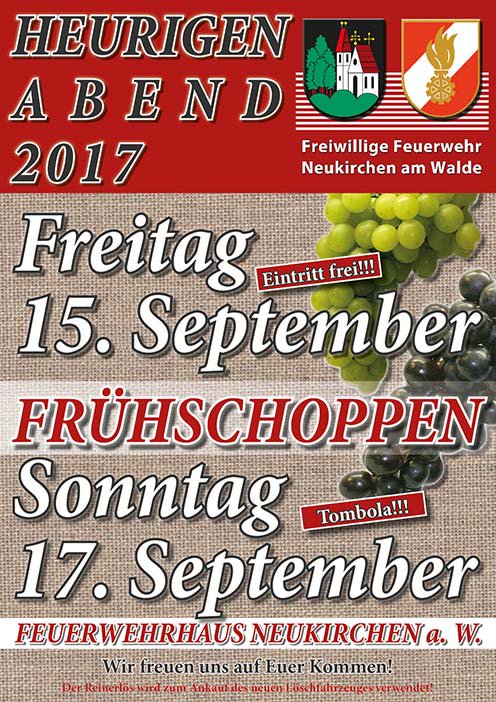 Heurigenabend &amp; Frühschoppen 2017
#Feuerwehr #Neukirchen am Walde #Veranstaltung #Frühschoppen