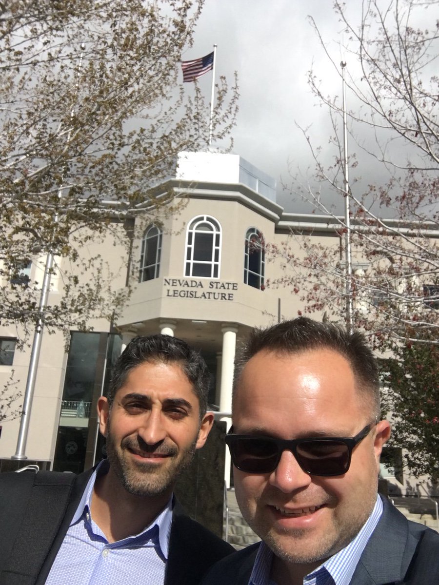 OpenGovInc's tweet photo. #lastweekofJune #statebuildingselfie from our State team! @Kshades34 @kowalskr at the #Nevada State Legislature building & @NVTreasury vault https://t.co/bTxMqorxst